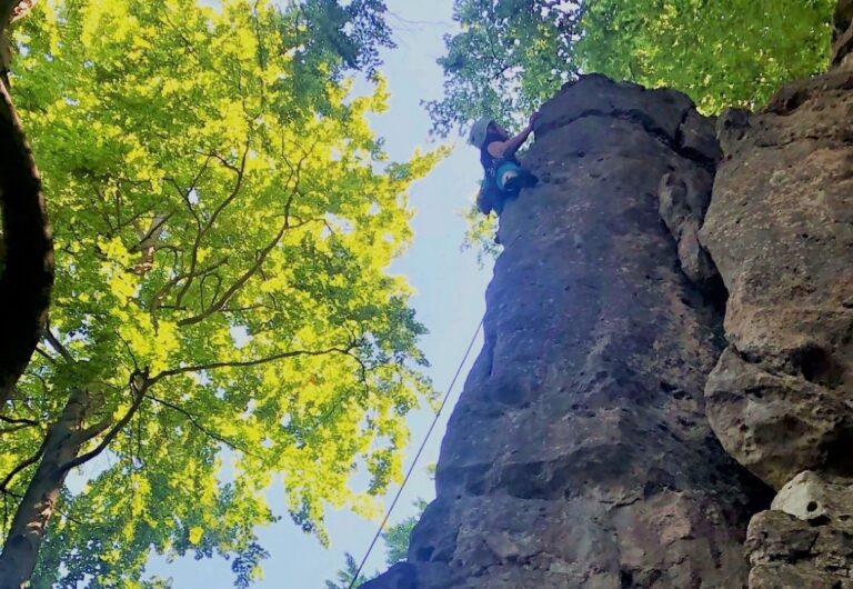 Klettern am Kanstein – Wundersame Route: Pfingstkante (5a)