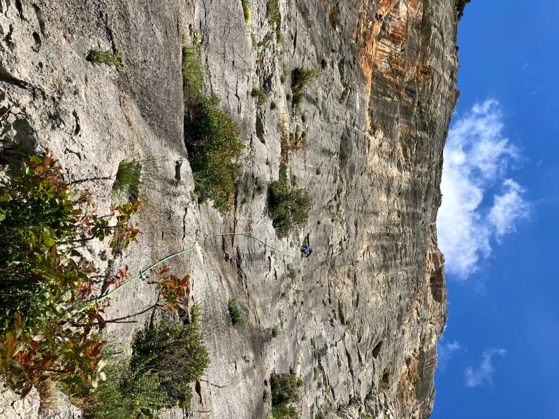 Frankreich Dentelles de Montmirail Klettern Maike Brixendorf