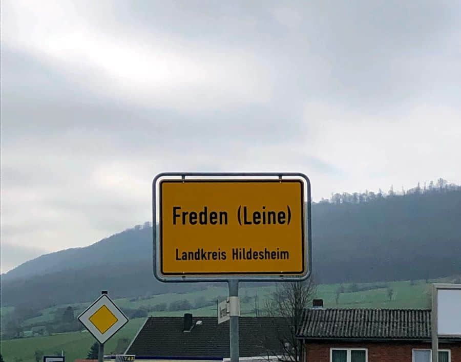 Deutschland Freden Straßenschild