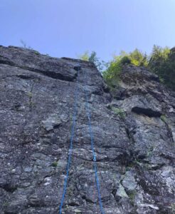 Österreich Kaunertal Keilschrofen Klettern Fels mit Seil und Exen
