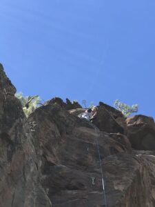 Spanien Teneriffa Klettern in Fasnia Maike in la visionaria