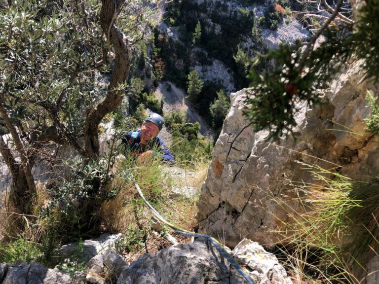 Mehrseillängen-Klettern in Destel (Toulon) – Herausfordernd: Dernière Cartouche (180m, 6 SL bis 6a+)