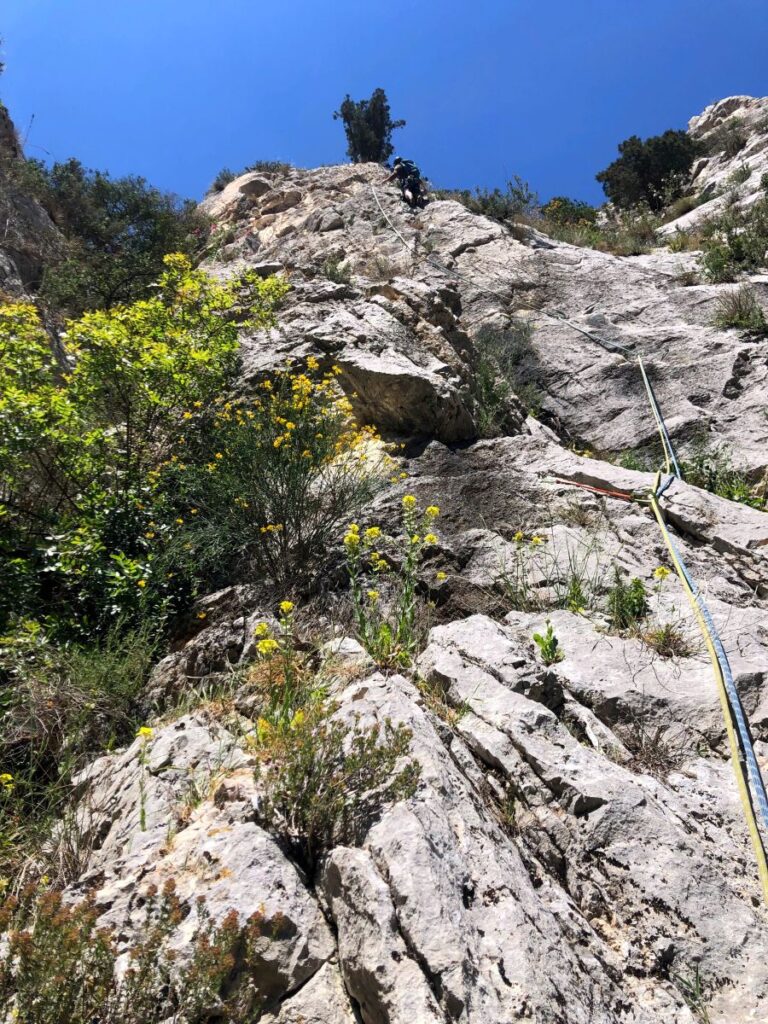 Frankreich Toulon Klettern Destel derniere cartouche schluesselstelle