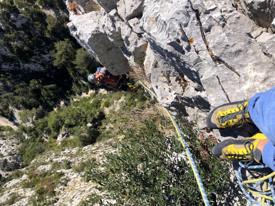 Frankreich Toulon Klettern Destel derniere cartouche stand