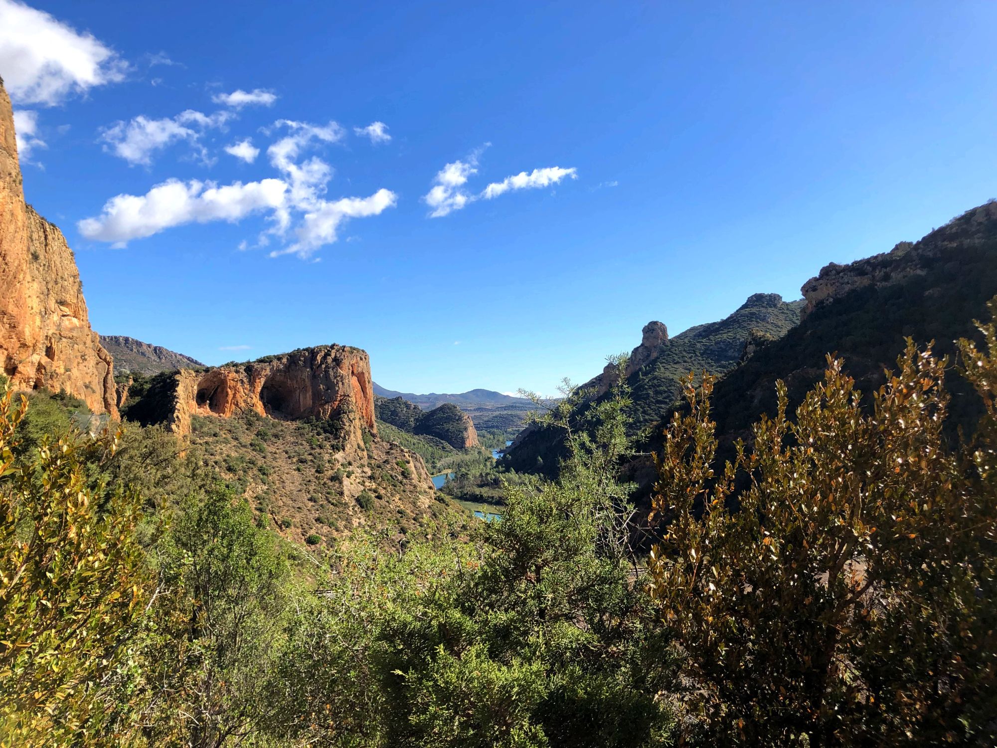 Spanien Katalonien Sant Llorenç de Montgai Blick vom Ausstieg