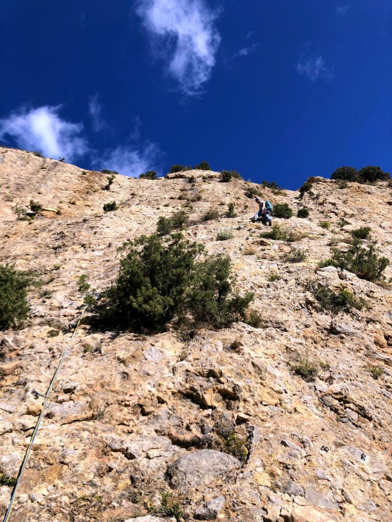 Spanien Katalonien Sant Llorenç de Montgai Klettern Achim Brixendorf
