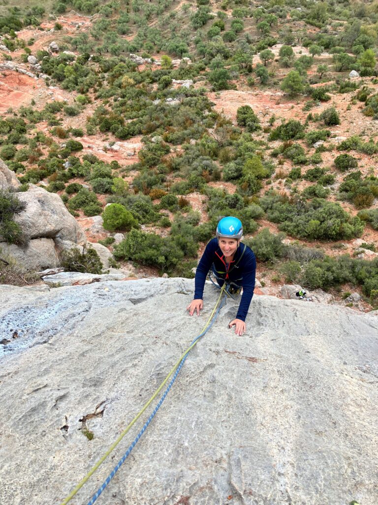 Spanien Klettern in Katalonien Sant Llorenç de Montgai Klettern Maike Nachstieg